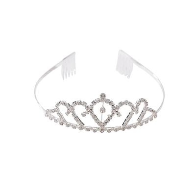 Shiny Women Princess Bridal Crown Wedding Crystal Crown Headwear Hair Jewelry Accessories