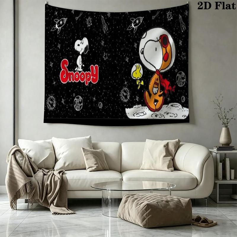 Dog Snoopy Wall Tapestry Aesthetic Wall Hanging Printed Fabric Blanket Decorative Tapestries for Bedroom Living Room Home Decor
