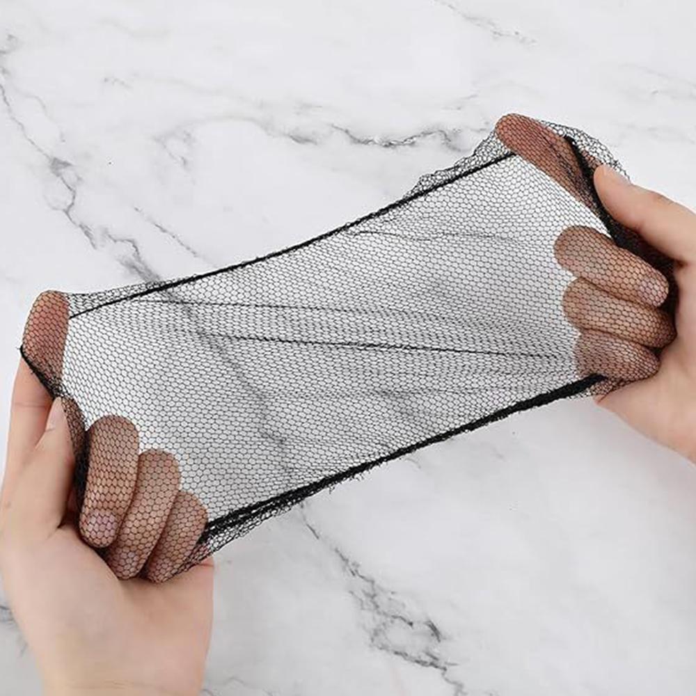 100pcs Elastic Comfortable Protective Beard Nets Fit For Food Service (Black)