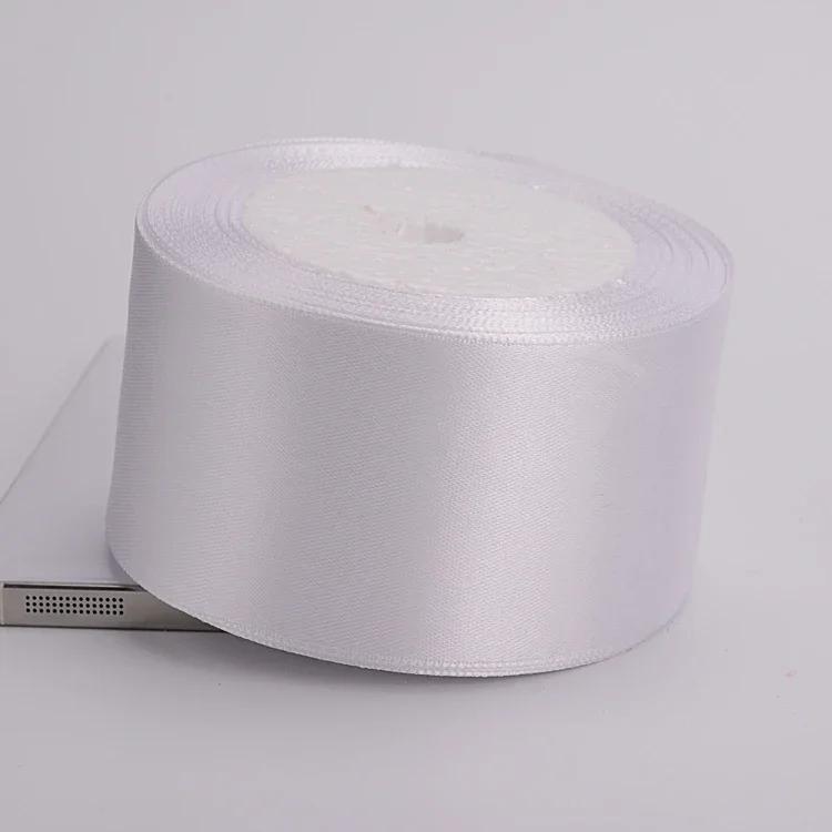 Hot sale (25yards/roll)6mm-75mm white Silk Satin Ribbons Wedding Decorative Ribbon gift Wrapping DIY Handmade Materials 9 size