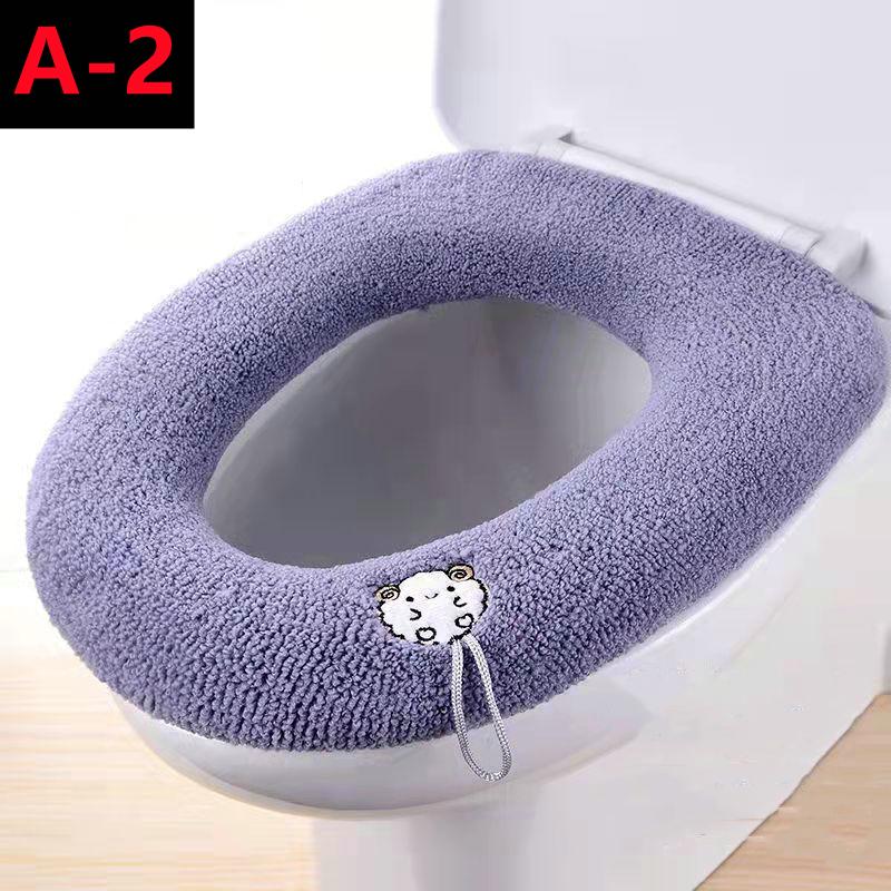 Newest Thicken Toilet Seat Cover Mat Winter Warm Soft Washable Mat Seat Case Toilet Lid Pad Bidet Cover Bathroom Accessories