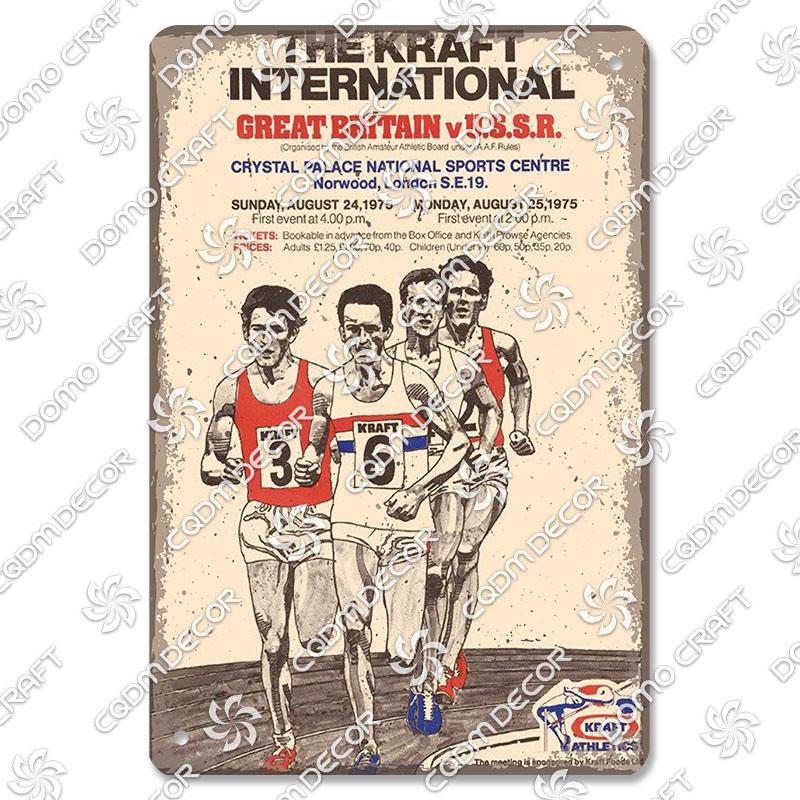 Run Race Poster Metal Plate Runner Run With Your Heart Running Shoes Metal Tin Signs Retro Wall Decor Club Gym Living Room Home