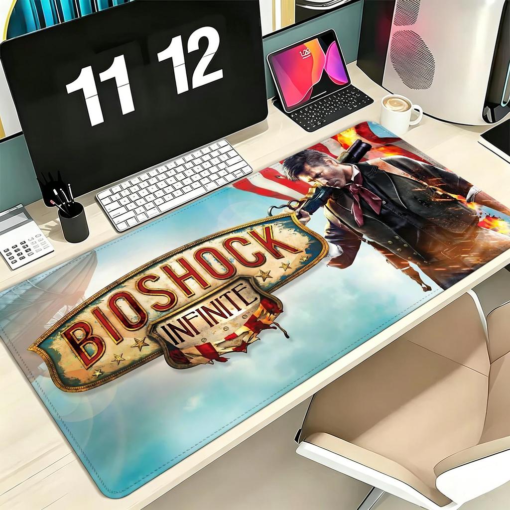 Pro ESports Xxl Gaming Mousepad Extra Large NonSlip Stitched Edge Keyboard Laptop Desk Mat For Pc Gamer Hot Game Bioshock