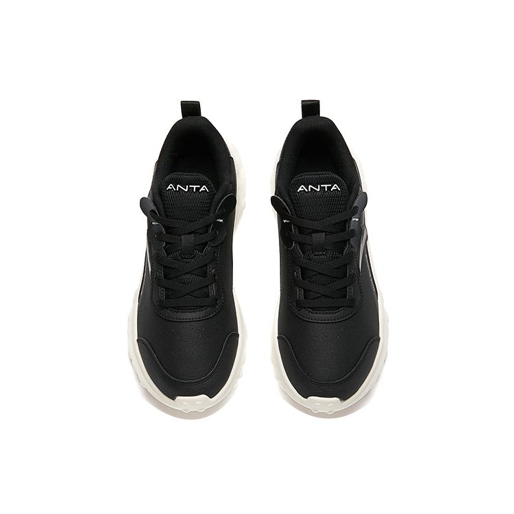 Anta Lightweight Breathable Low-Top Running Shoes Women sneaker Black Silver 122115582-8