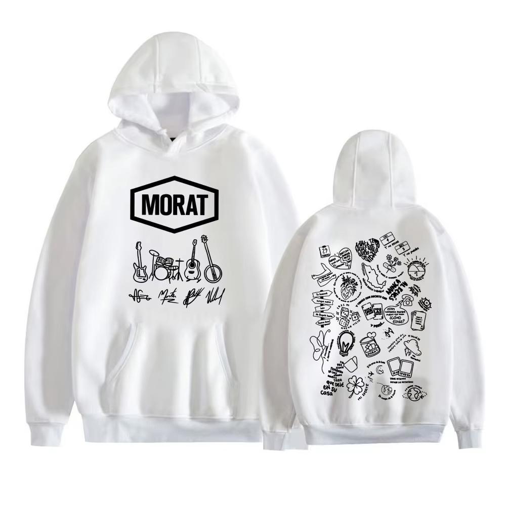 Morat Rock Band Album Tour Graphic Hoodie Men Women Vintage Gothic Harajuku Hip Hop Pullover Sweatshirt Retro Music Fleece Casual Top