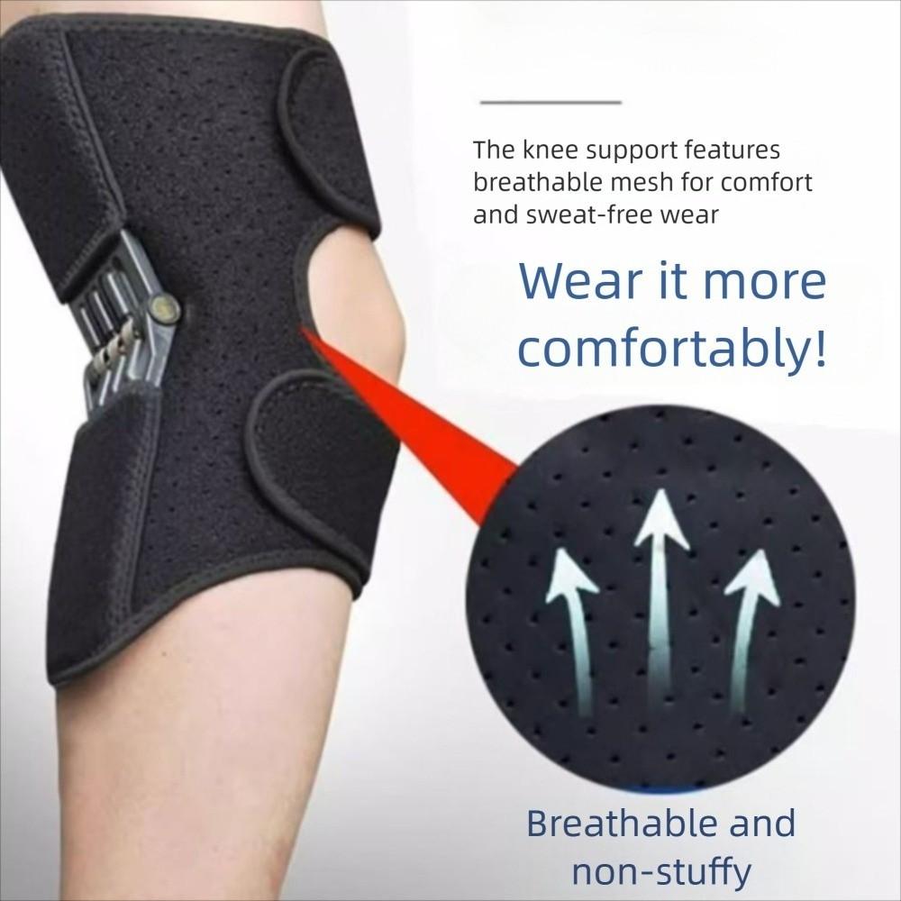 2PCS Non-slip Knee Booster Support Adjustable Spring Force Stabilizer for Knee Power