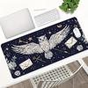 Whimsy Wings Eule Mauspads Große Schreibtischunterlage mit Gummi Anti-Rutsch für Gaming-Maus Teppich Spielmatte Büro Zubehör Spielmatte
