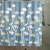 Artistic Floral Shower Curtain With Blue Flower Pattern For Allseason Bathroom Decor