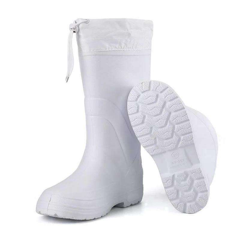 Herre Snøstøvel Kort Plysj Varm Vanntett Herrestøvler Sklisikker Lett Alt-i-ett Utendørs Fiske Høy ankel Herre Regnstøvel