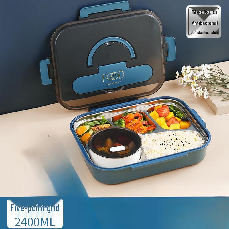 Stainless Steel 5-Compartment Insulated Lunch Box