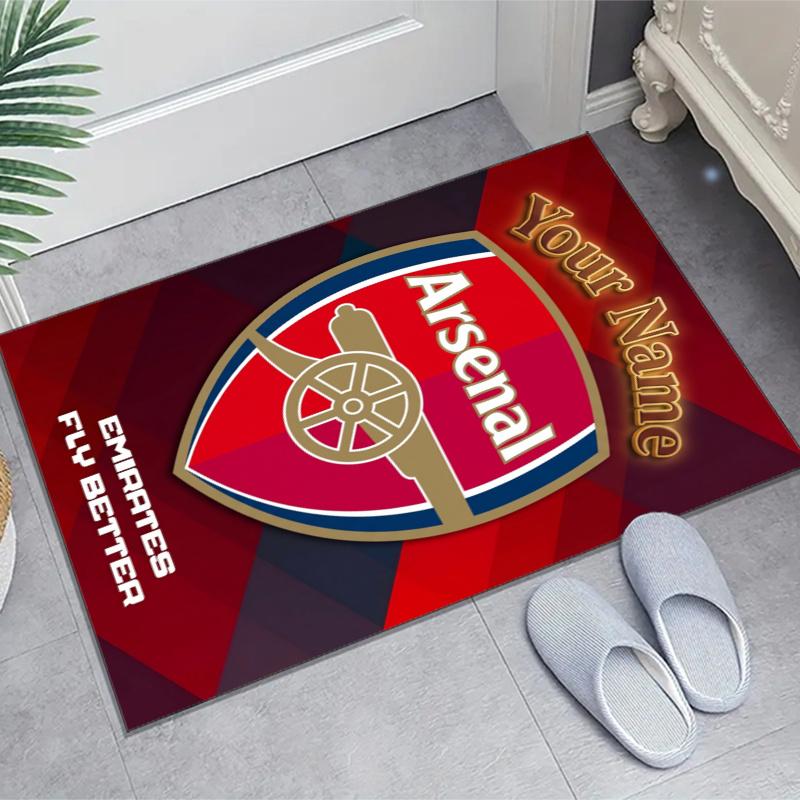 A-Arsenal Design Area Rug Personalized Name- Non-Slip, Soft & Cozy Floor Mat for Living Room, Office - Indoor/Outdoor Carpet