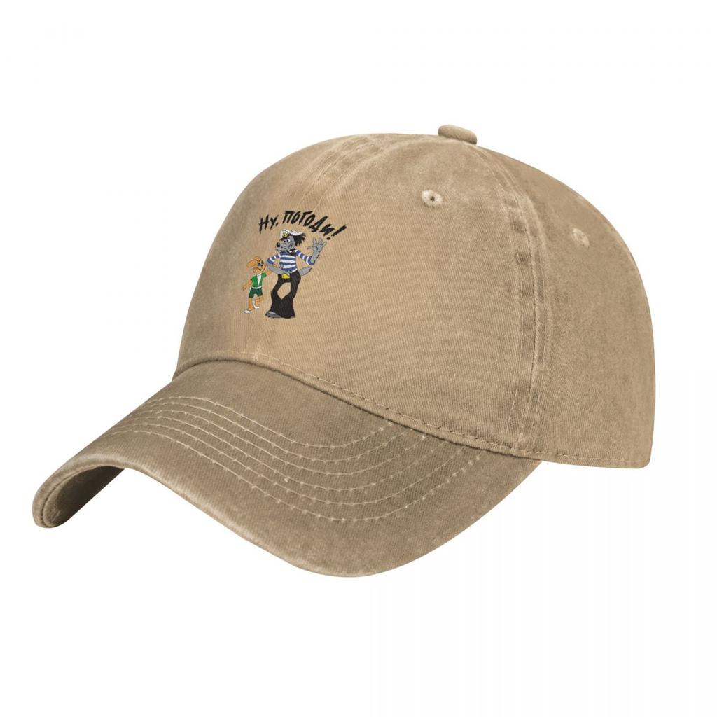 Washed Unisex's Baseball Cap Classic Trucker Snapback Caps Dad Hat Nu Pogodi Well Just You Wait Cartoons Golf Hats