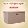 Drawer-Style Folding Storage Basket - Cotton & Linen Fabric