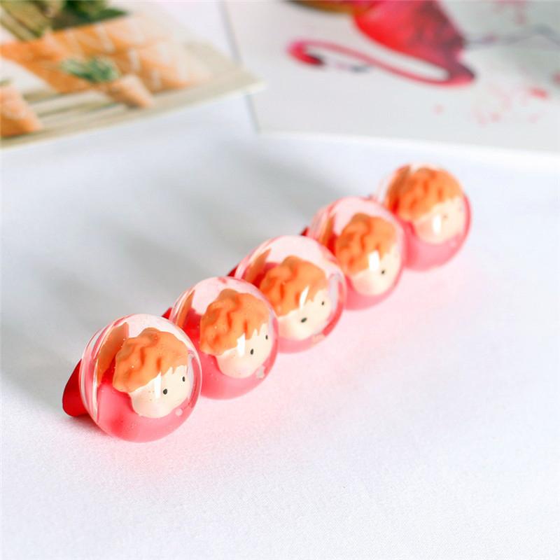 Anime gullfisk prinsesse Ponyo mikro landskapspynt mini lysende gullfisk ji glass diy skrivebordsmodell dukkehusdekor leker
