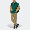 Adidas Originals Adicolor Trefoil Snap Fleece Embroidered Stand Collar Sweatshirt Men Sweatshirt Green II8483