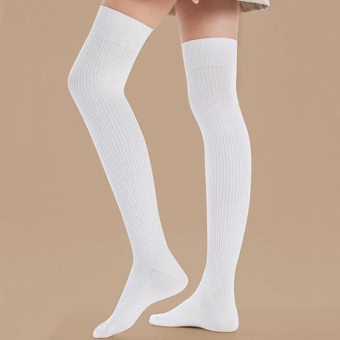 Ribbed knee-high socks 4 colors