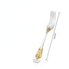 1 Pieces Luxury Gold Plated Cutlery Set Vintage Western Stainless Steel Tableware Wedding Engraving Dinnerware Knife Fork Spoon