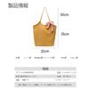 Tote Cat Shoulder For With Yellow with Ribbon B [SUNSMOM] Women's Bag, Canvas, Pattern, Girls' Bag, School, Commuting, Zipper,