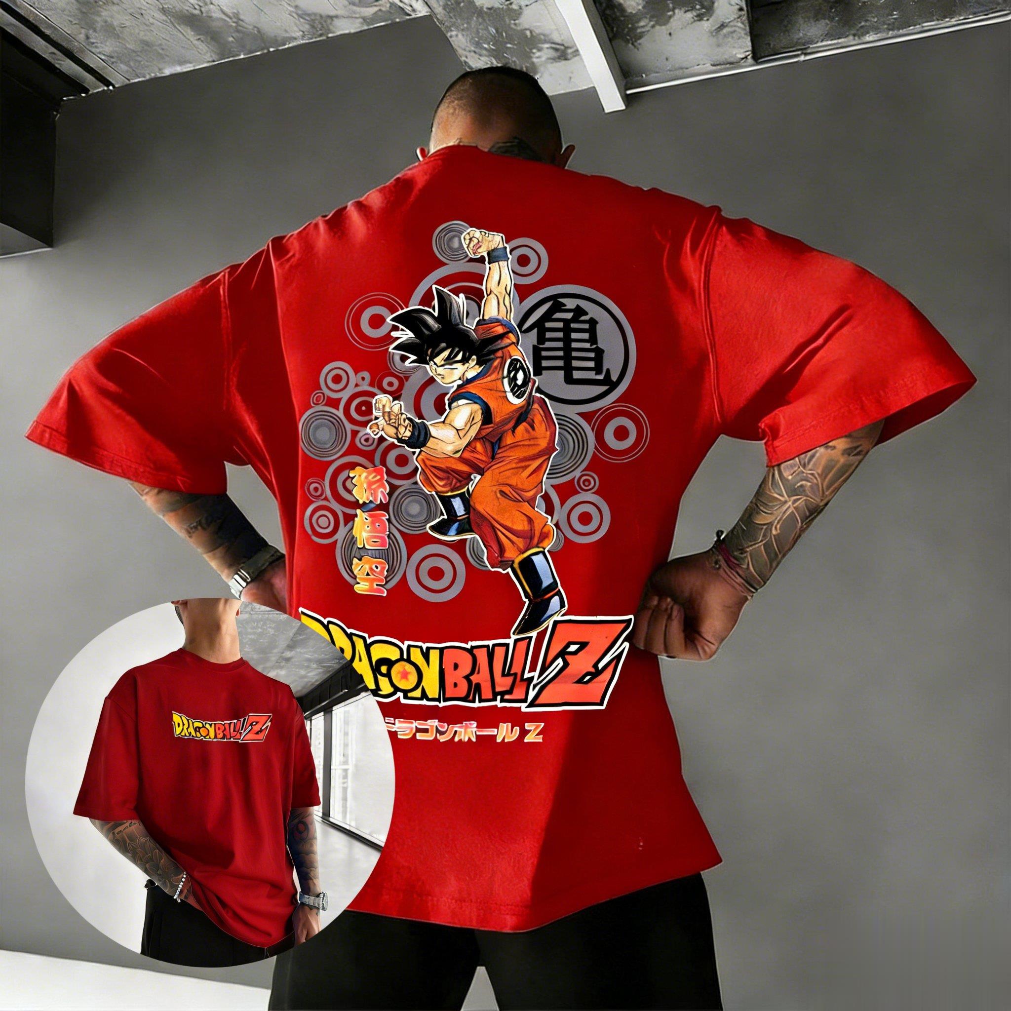 

Футболка с графическим принтом Dragon Ball Z Goku Мужская Женская Аниме Мультяшный Принт Хлопковая Футболка 2026 Лето Y2k Уличная Одежда Повседневные Топы с Коротким Рукавом S