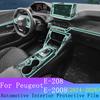 Für Peugeot E-2008 E-208 Komplettes Set Innenfolie Schalthebelfeld Transparenter Schutzaufkleber Navigationsbildschirm Kratzschutzfolien