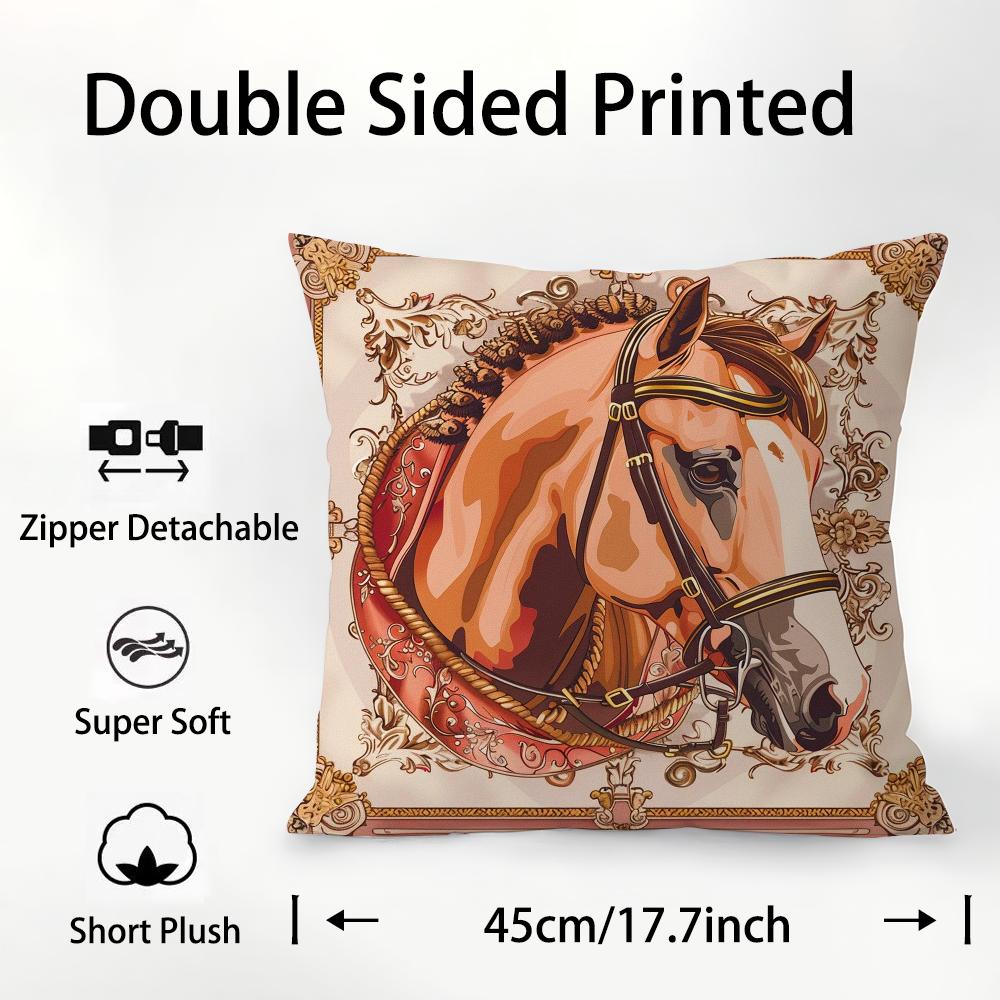 Luxury Dream Pegasus Pillow Case Plush Fabric Soft Double Sided Print Sofa Cushion Cover Throw Pillow Covers