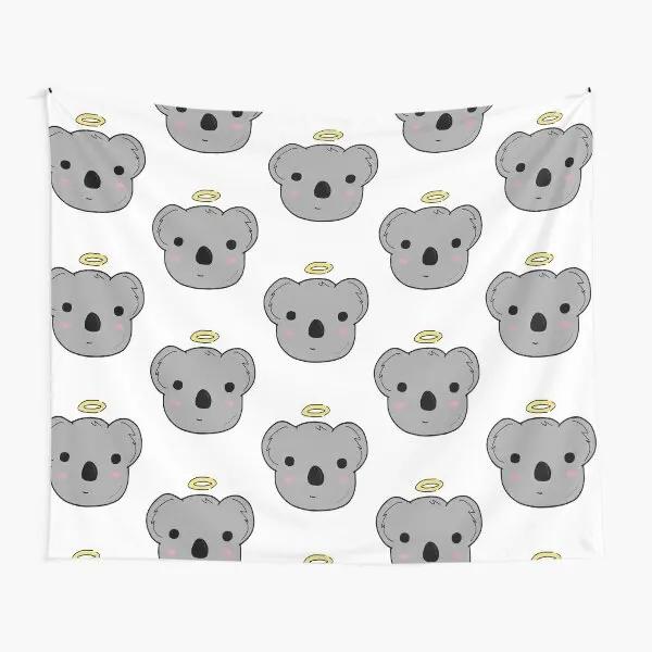 Cute Koala Tapestries Cartoon Koala Bear Wall Tapestry for Kids Boys Girls Kawaii Wild Animals Bedroom Home Decor Tapestry