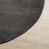 IZA Short Pile Rug Scandinavian Style Anthracite Ø 80 Cm