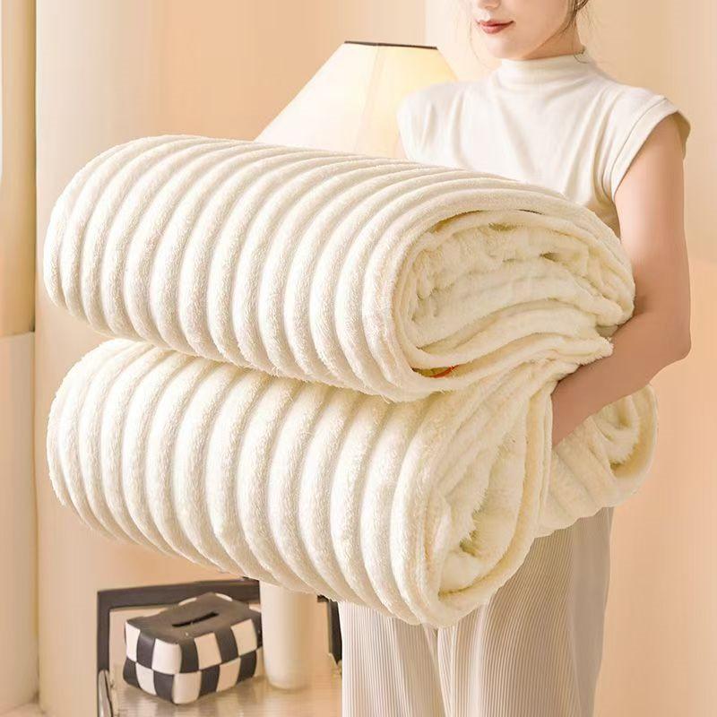 

Плотное утолщенное широкое полосатое фланелевое многофункциональное одеяло, можно использовать как простынь, покрывало, диванное одеяло, одеяло для сна 70x100cm