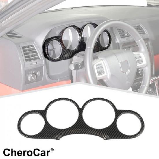 

Carbon Fiber Dash Cluster Frame Decor Cover Trim For Dodge Challenger 2009-14
