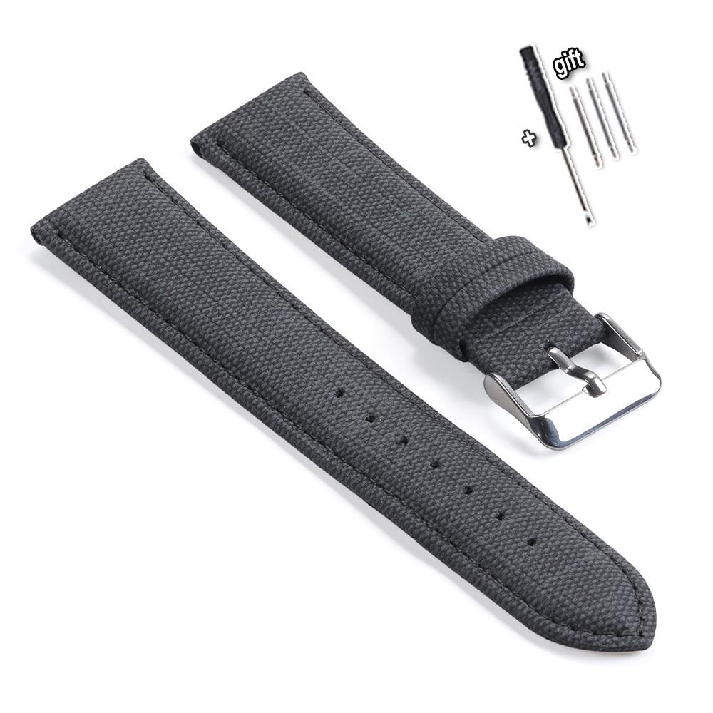 12mm 14mm 16mm 18mm 20mm 22mm Strap Denim Nylon Watch Band for Huawei Gt4/Gt3/Gt2 for Seiko Bracelet Sport Universal Wristbands
