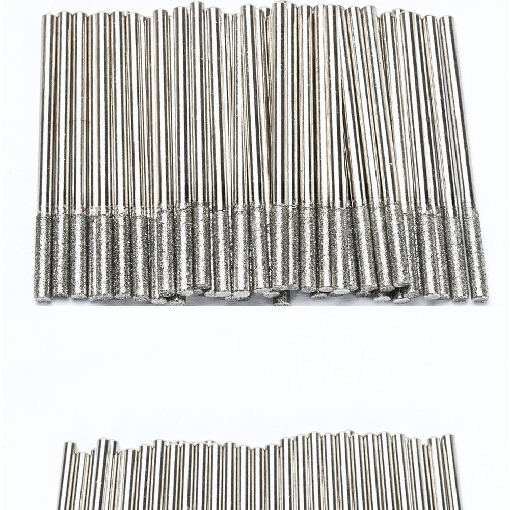 50PCS Diamond Nail Drill Bits Grinding Head Set For Manicure Pedicure Dead Skin Removal Nail Electric Milling Cutters