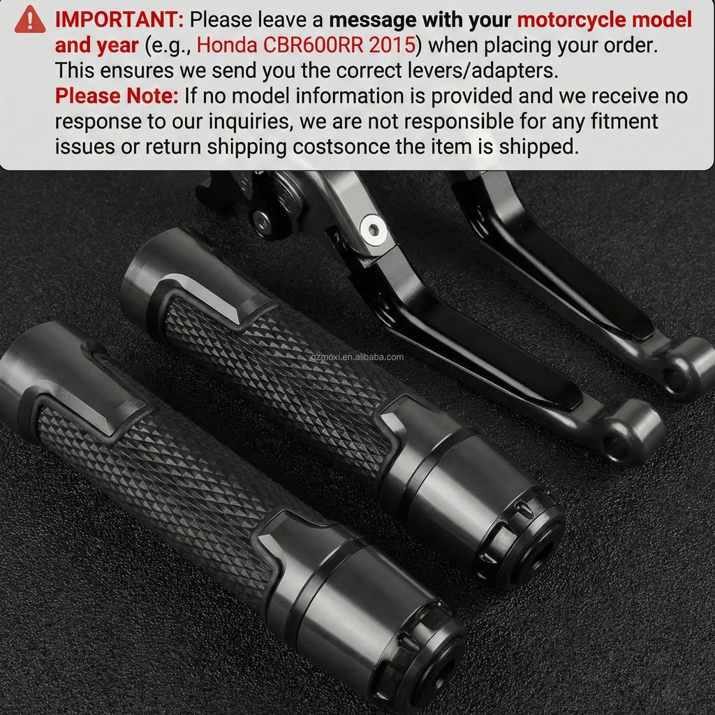 MOXI CBR650F/CB650F Street Motorcycle Brake Levers Handlebar Grips-CNC Adjustable Anti-Fall Anti-Slip Shockproof Upper Placement