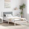 Bed Frame Light Grey 90 x 190 cm Solid Pine Wood