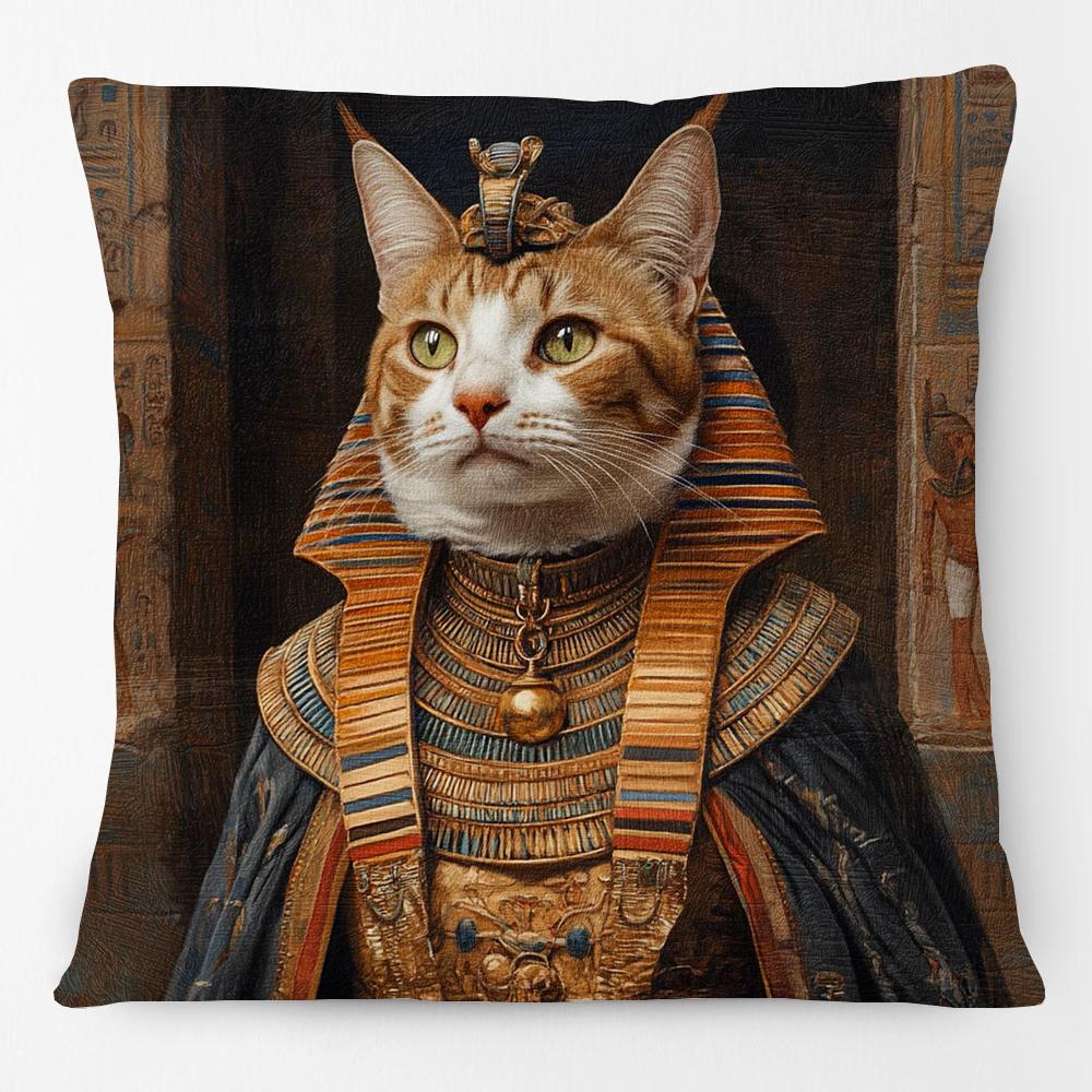 European Vintage Retro Royal Dogs Cats Pets Doodle Print Decorative Sofa Throw Pillow Case Cushion Cover