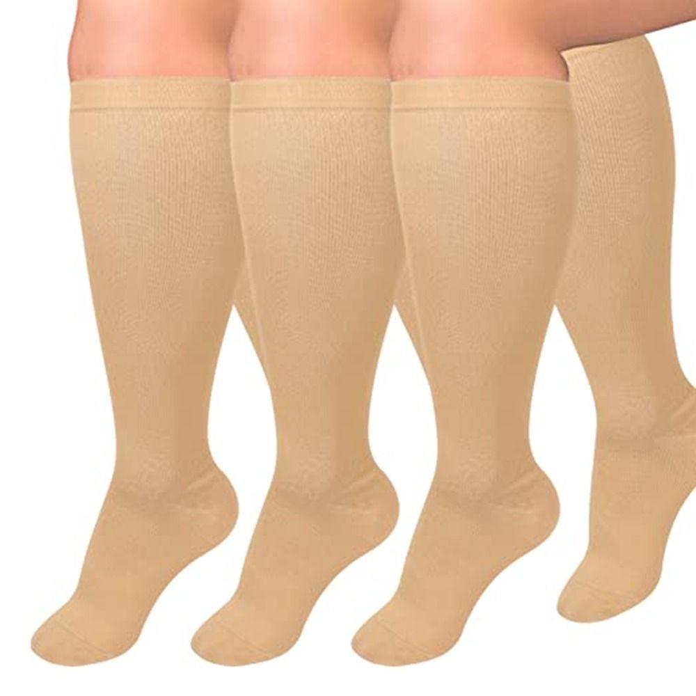 Knee High Bariatric Socks Plus Size 7XL Running Compression Socks Extra Wide Socks Women