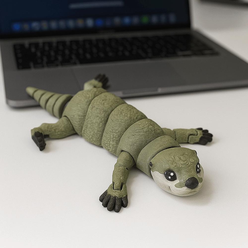 Cute Style PLA Otter Model Toy Multi-jointed Mini Otter Doll 3D Printed Otter Creative Display