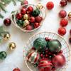 New Berry Red Lotus Leaf Green Christmas Balls for Christmas Decorations - Christmas Tree Hangers for Arrangement