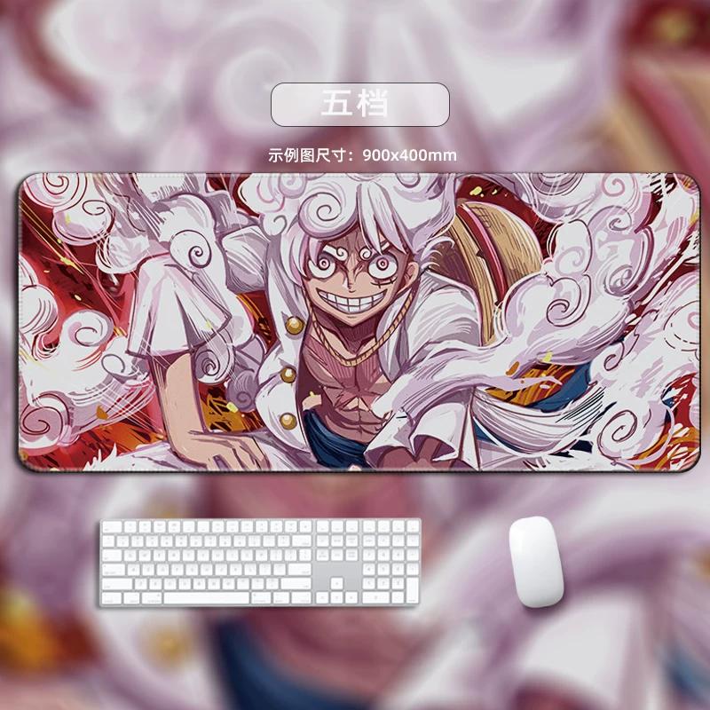 One Piece Leather Mouse Pad Oversized Small Office Gaming Keyboard Pad Desk Pad Bristle Bracelet Monkey D. Luffy Roronoa Zoro Decorative Desk Mat