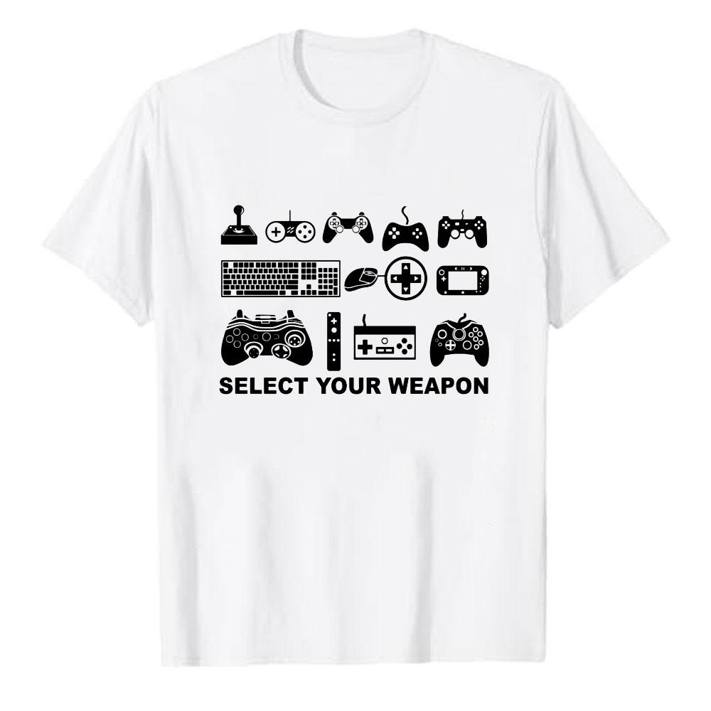 Select Your Retro Game Controllers Graphic Modal Crew Neck TShirt Soft Lightweight Video Gamer Humor Casual Daily Streetwear