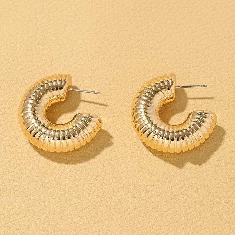 Ohrringe mit Metall-C-Qualität, modisch und personalisiert, Damen-Ohrringe mit leichtem Luxus