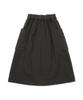 Cotton Bell Out-Pocket Wool Skirt - Wool Charcoal