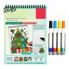 Spiral Bound Drawing Album Trace-By-Groove Guided Coloring Book, Clear Artistic Printing with 20 Decorative And Painting Set for Teens Scenes