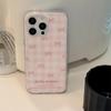 Japanese Style Pink Plaid Bow Phone Case Compatible and Suitable for iPhone15 14 13/12promax