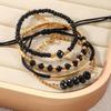 Hot-selling Retro Five-color Rice Bead Bracelet Four-piece Set Versatile Handwoven Bracelet Bracelet Jewelry Set