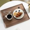 Walnut Tea Tray Rectangular Coffee Shop Dessert Snack Tray Tea Cup Storage Tray High-grade Wooden Plate