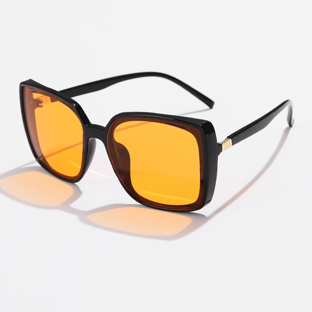 1/5pcs Sets Trendy Rectangle Sunglasses Big Frame Colorful Women Luxury Brand Driving Sunglasses UV400 Y2K Retro Sun Glasses