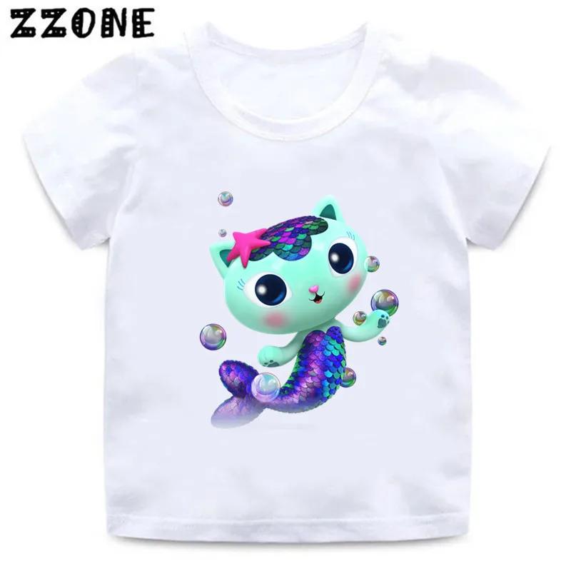 Girls Clothes Cute Gabbys Doll House Cartoon Kids Funny T-Shirts Baby Boys T Shirt Summer Short Sleeve Children Tops,ooo5456