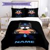 3pcs Custom Name Sheriff Labrador Bedding Set Duvet Cover Closure Includes 1 Duvet Cover & 2 Pillowcases, Soft and Comfortable for All Seasons.