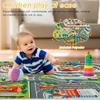 Kids Carpet Playmat Rug Polyester Children Playmat Indoor Anti-skid City Road Game Carpet Comfortable Educational Learning Toy