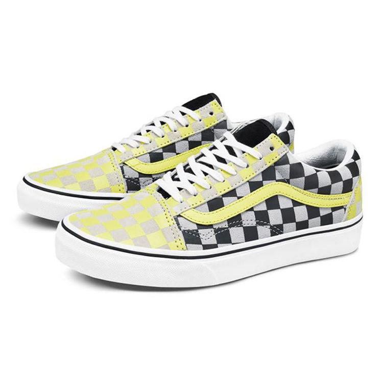 Old Skool Vans 'Schwarz Gelb Karomuster' Damen VN0A4U3BXF9